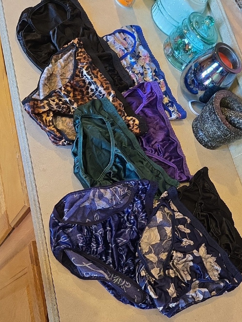 Bundle Of 8 Victoria's Secret Vintage Hi-Leg Brief